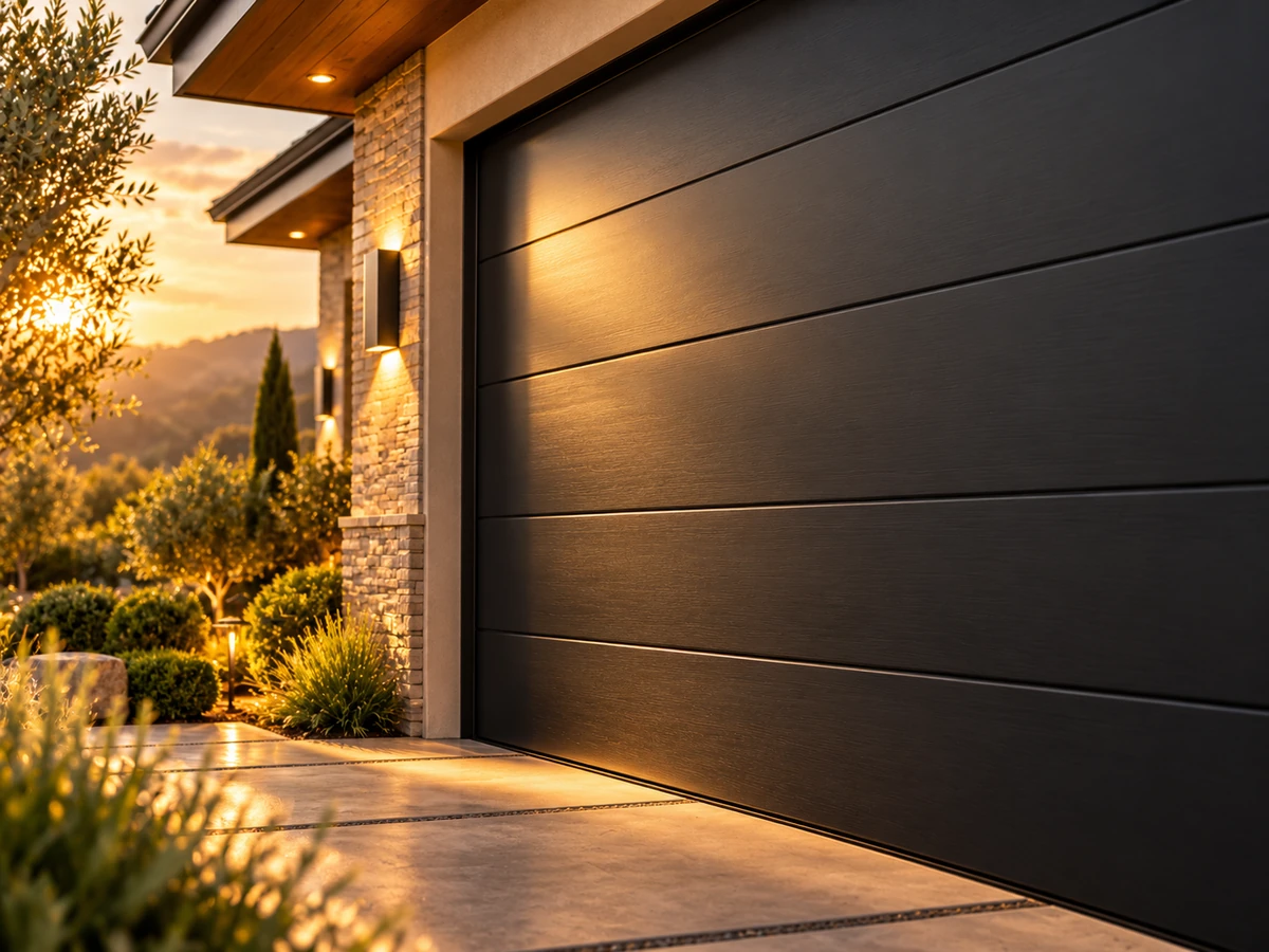 Architectural garage door detail